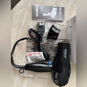 CONAIR Handheld 1875 Watt Hair Dryer, Cool Shot Button, 247 BW Black NEW In Box